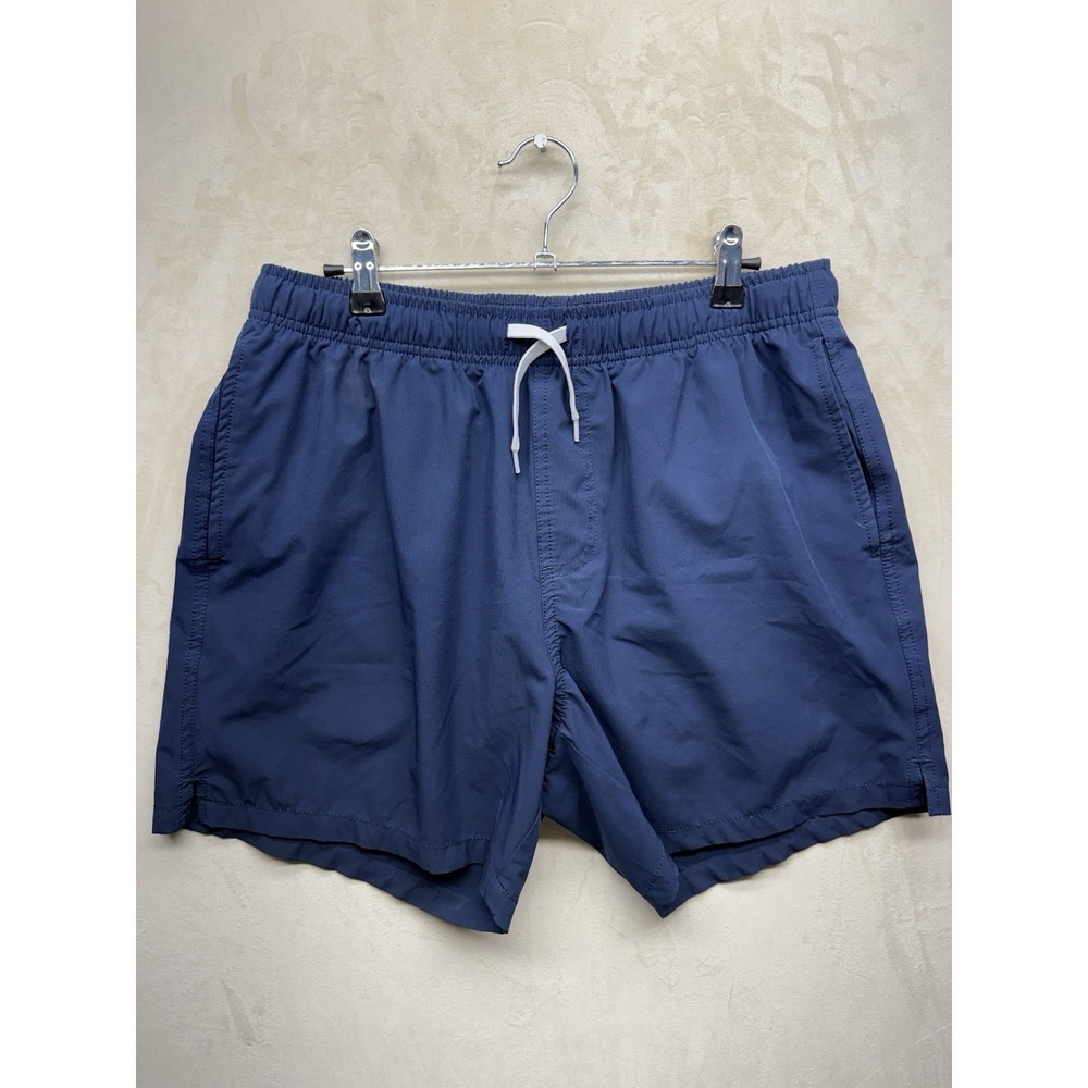 Bearbottom Clothing Swim Trunks Mens Large Navy Blue Stretch 5.5" Inseam Lined